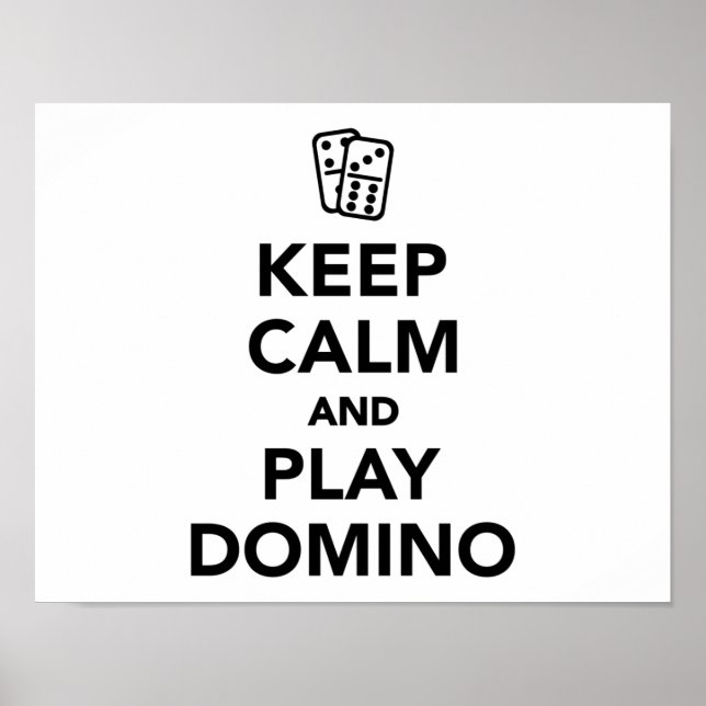 Keep calm and play Domino Poster (Front)