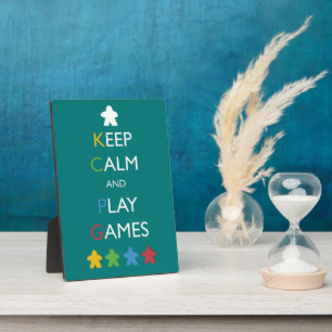 Keep Calm and Play Games   Boardgame Lover Plaque
