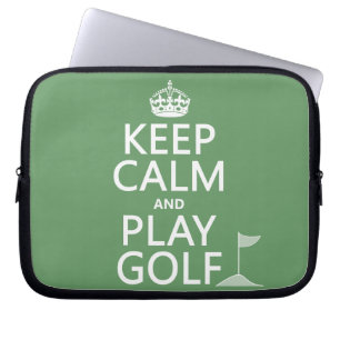 Keep Calm and Play Golf - all colours Laptop Sleeve