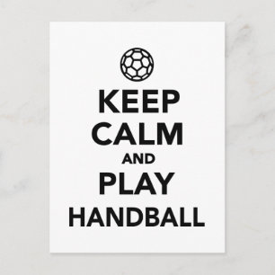 Keep calm and play Handball Postcard