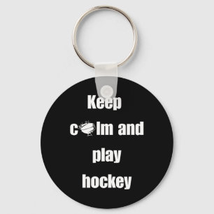 Keep Calm And Play Hockey (2) Key Ring