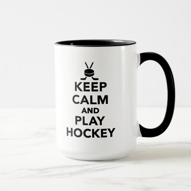 Keep calm and play Hockey Mug (Right)