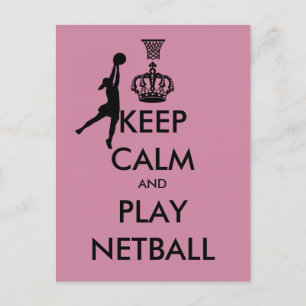 Keep Calm and Play Netball Postcard