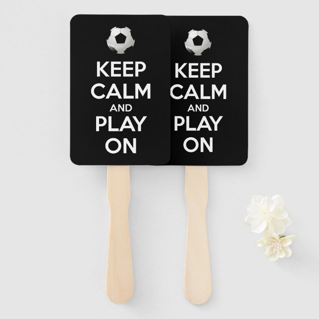 Keep Calm and Play On Hand Fan (Front and Back)