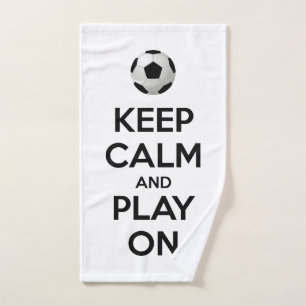 Keep Calm and Play On Hand Towel
