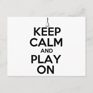Keep Calm and Play On Handbells Postcard