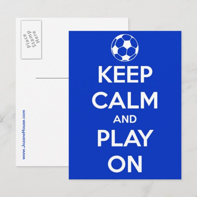 Keep Calm and Play On Postcard (Front/Back)
