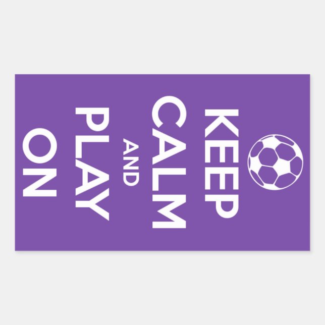 Keep Calm and Play On Purple Stickers (Front)