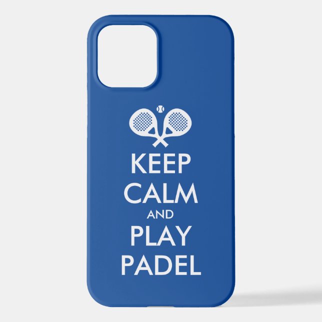 Keep calm and play padel custom colour iPhone case (Back)