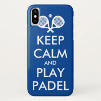 Keep calm and play padel tennis iPhone X cover