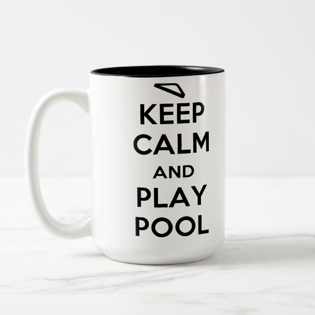 Keep Calm and Play Pool Coffee Mug (Left)