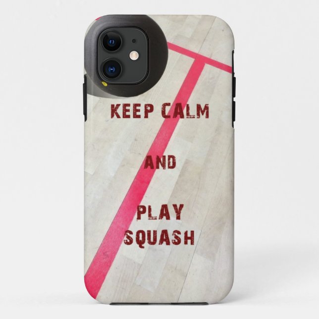 Keep Calm and Play Squash Case-Mate iPhone Case (Back)