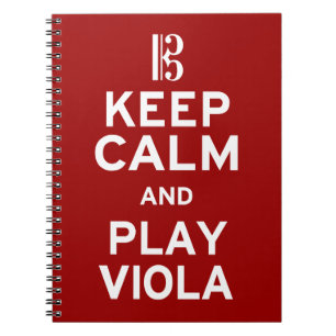 Keep Calm and Play Viola Spiral Notebook
