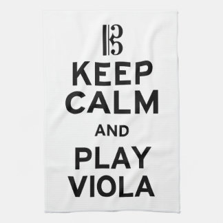 Keep Calm and Play Viola Tea Towel