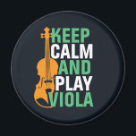 Keep Calm and Play Viola Vintage Violist Magnet<br><div class="desc">Vintage retro orchestra music fan design for those playing string musical instrument in a music band or symphony. Cool classical music lover merchandise for violist, violinist, musician and artist. Perfect for violin teacher, orchestra fan and those who love to play violin or just love music. Great souvenir, Christmas gift and...</div>
