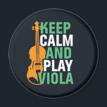 Keep Calm and Play Viola Vintage Violist Magnet<br><div class="desc">Vintage retro orchestra music fan design for those playing string musical instrument in a music band or symphony. Cool classical music lover merchandise for violist, violinist, musician and artist. Perfect for violin teacher, orchestra fan and those who love to play violin or just love music. Great souvenir, Christmas gift and...</div>