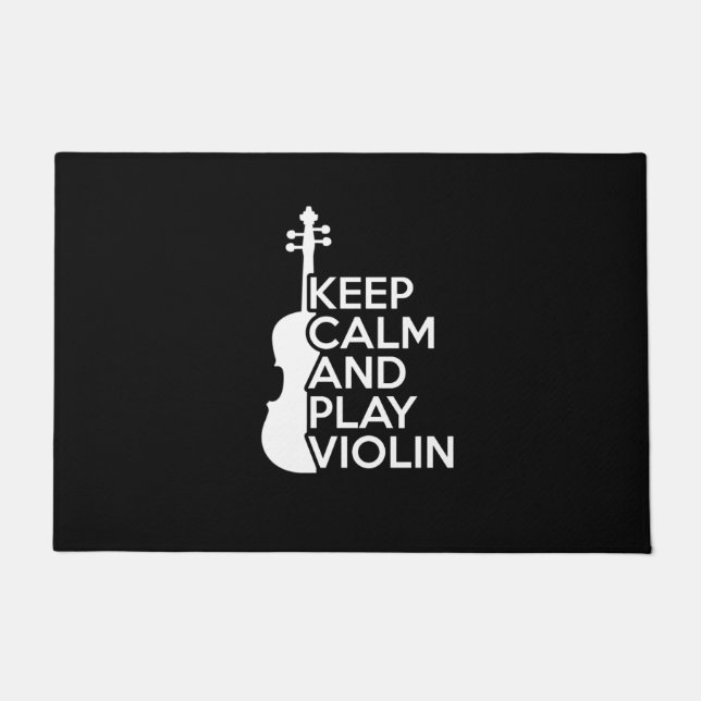 Keep Calm and Play Violin Doormat (Front)