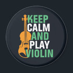 Keep Calm and Play Violin Vintage Violinist Magnet<br><div class="desc">Vintage retro orchestra music fan design for those playing string musical instrument in a music band or symphony. Cool classical music lover merchandise for violist, violinist, musician and artist. Perfect for violin teacher, orchestra fan and those who love to play violin or just love music. Great souvenir, Christmas gift and...</div>