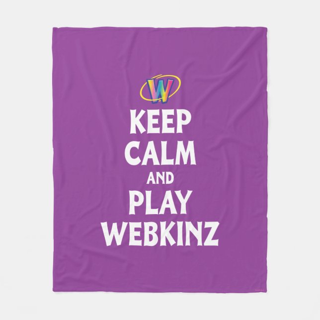 Keep Calm And Play Webkinz Fleece Blanket (Front)