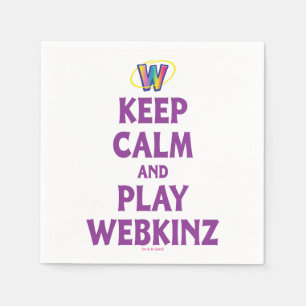 Keep Calm And Play Webkinz Napkin