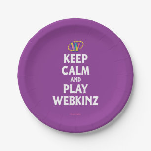 Keep Calm And Play Webkinz Paper Plate