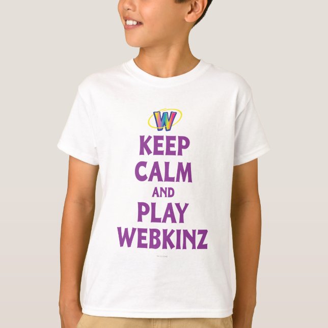 Keep Calm And Play Webkinz T-Shirt (Front)