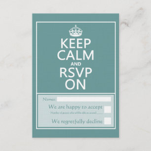 Keep Calm and Please RSVP Card