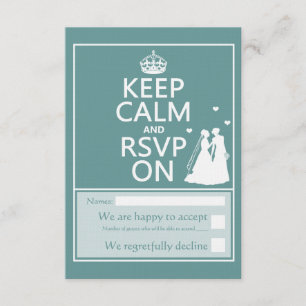 Keep Calm and Please RSVP Card