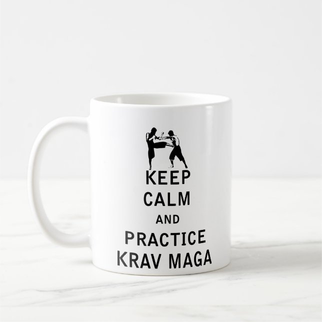 Keep Calm and Practice Krav Maga - Israel IDF Coffee Mug (Left)
