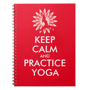 Keep calm and practice yoga spiral notebook