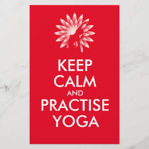 Keep calm and practise yoga flyer