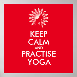 Keep calm and practise yoga poster