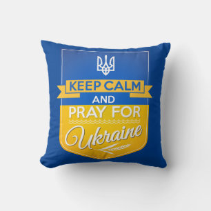 Keep Calm And Pray For Ukraine Cushion