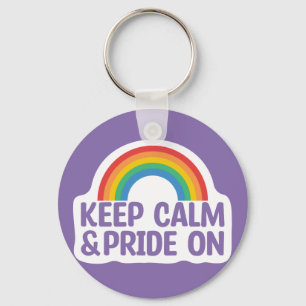 Keep Calm And Pride On Gay Pride Month Key Ring