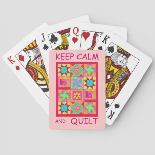 Keep Calm and Quilt Multi Block Patchwork Quilt Playing Cards