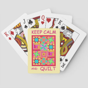 Keep Calm and Quilt Multi Block Patchwork Quilt Playing Cards