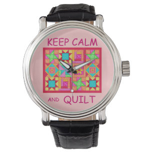 Keep Calm and Quilt Multi Block Patchwork Quilt Watch