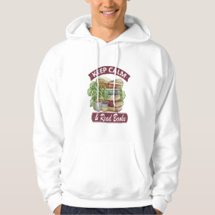 Keep calm and read a book hoodie