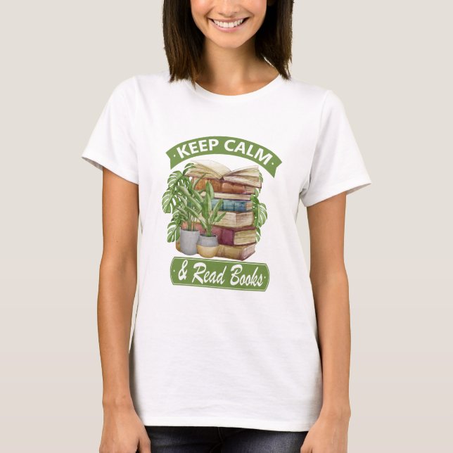 Keep calm and read a book T-Shirt (Front)