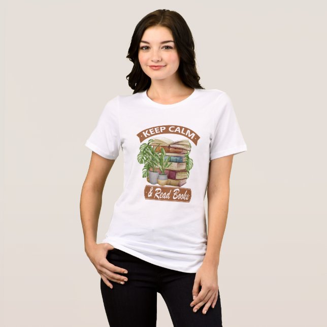 Keep calm and read a book Tri-Blend shirt (Front Full)
