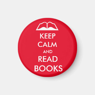Keep calm and read books magnet