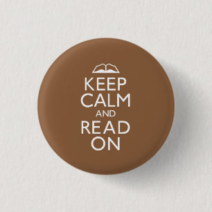 Keep Calm and Read On 3 Cm Round Badge