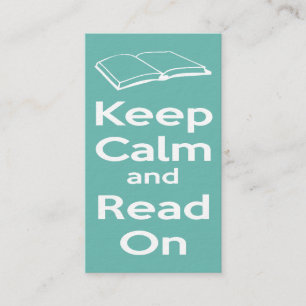 Keep Calm and Read On Business Card Book Mark