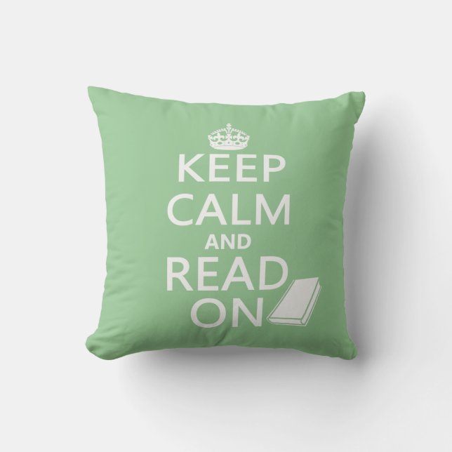 Keep Calm and Read On Cushion (Front)