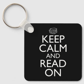 Keep Calm And Read On Key Ring