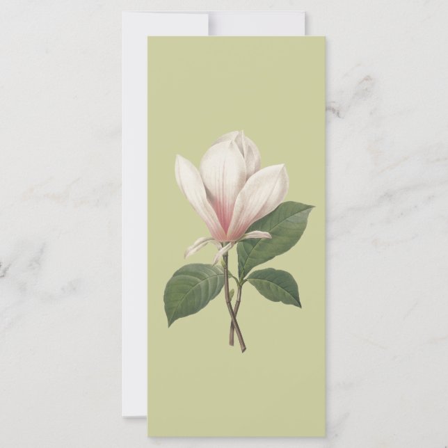 keep calm and read on, magnolia flower bookmark (Front)