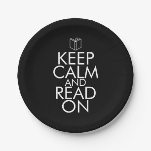 KEEP CALM AND READ ON PAPER PLATE