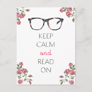 Keep Calm and Read On Postcard
