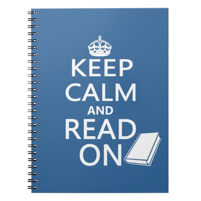 Keep Calm and Read On Spiral Notebook (Front)