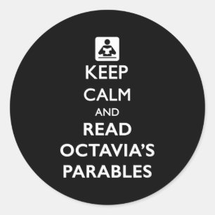 Keep Calm And Read Parables Classic Round Sticker